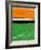 Orange and Green Abstract 1-NaxArt-Framed Art Print