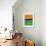 Orange and Green Abstract 1-NaxArt-Framed Art Print displayed on a wall