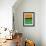 Orange and Green Abstract 1-NaxArt-Framed Art Print displayed on a wall