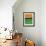 Orange and Green Abstract 1-NaxArt-Framed Art Print displayed on a wall