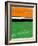 Orange and Green Abstract 1-NaxArt-Framed Art Print