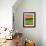 Orange and Green Abstract 2-NaxArt-Framed Art Print displayed on a wall