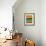 Orange and Green Abstract 2-NaxArt-Framed Art Print displayed on a wall