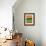 Orange and Green Abstract 2-NaxArt-Framed Art Print displayed on a wall