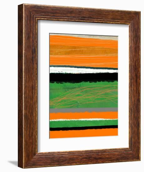 Orange and Green Abstract 2-NaxArt-Framed Art Print