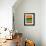 Orange and Green Abstract 2-NaxArt-Framed Art Print displayed on a wall