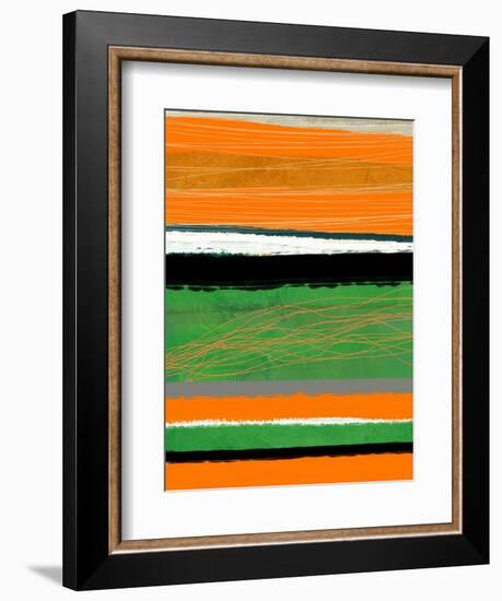 Orange and Green Abstract 2-NaxArt-Framed Art Print