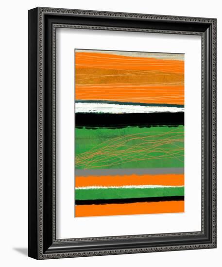 Orange and Green Abstract 2-NaxArt-Framed Art Print