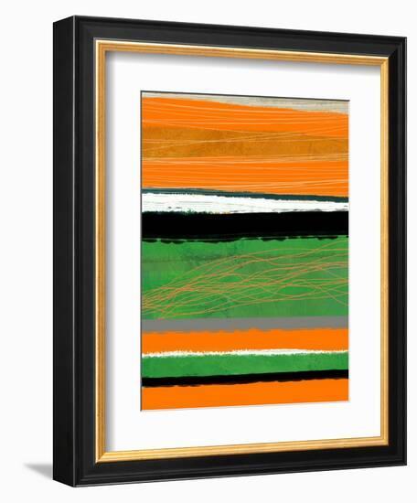 Orange and Green Abstract 2-NaxArt-Framed Art Print