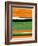 Orange and Green Abstract 2-NaxArt-Framed Art Print