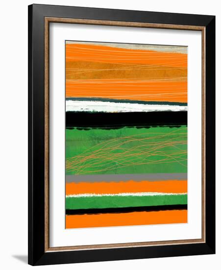 Orange and Green Abstract 2-NaxArt-Framed Art Print