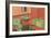 Orange and Green Bathroom-null-Framed Art Print