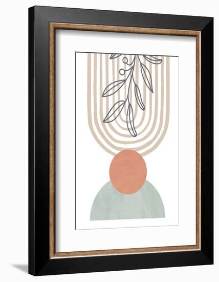 Orange and Green Shapes 2-Sally Ann Moss-Framed Photographic Print