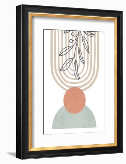 Orange and Green Shapes 2-Sally Ann Moss-Framed Photographic Print