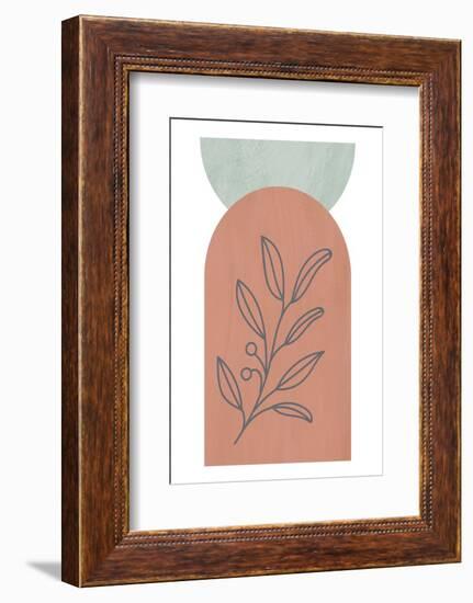 Orange and Green Shapes 3-Sally Ann Moss-Framed Photographic Print