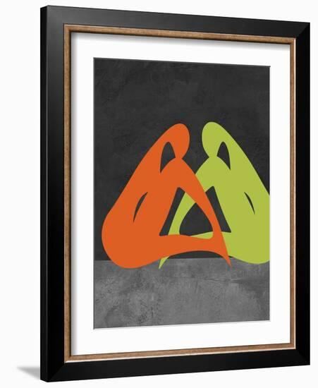 Orange and Green Women-Felix Podgurski-Framed Art Print