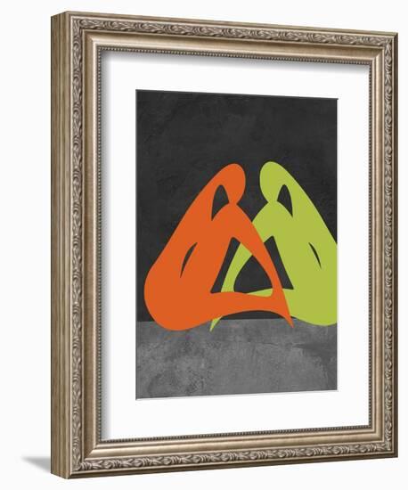 Orange and Green Women-Felix Podgurski-Framed Art Print