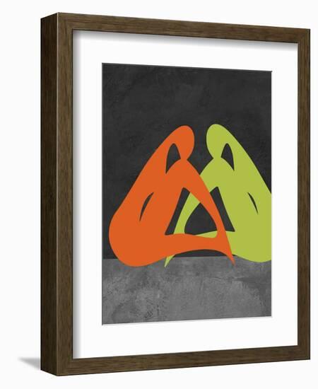 Orange and Green Women-Felix Podgurski-Framed Art Print