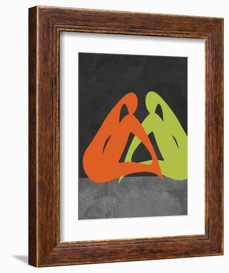 Orange and Green Women-Felix Podgurski-Framed Art Print