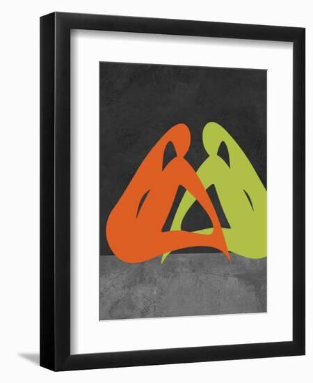 Orange and Green Women-Felix Podgurski-Framed Art Print