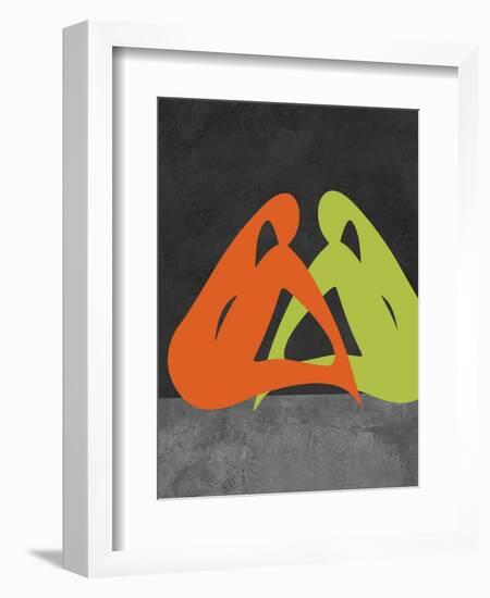 Orange and Green Women-Felix Podgurski-Framed Art Print