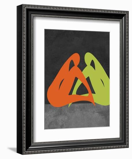 Orange and Green Women-Felix Podgurski-Framed Art Print