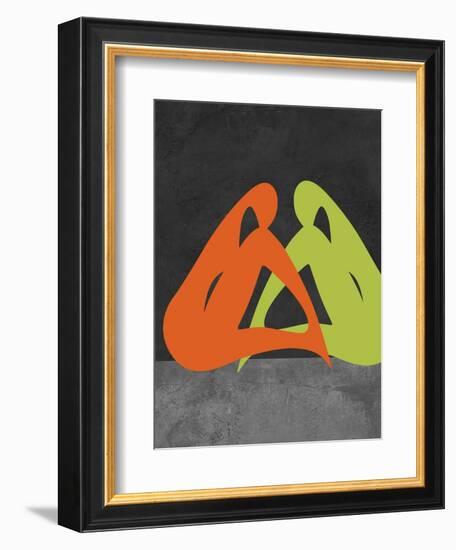 Orange and Green Women-Felix Podgurski-Framed Art Print