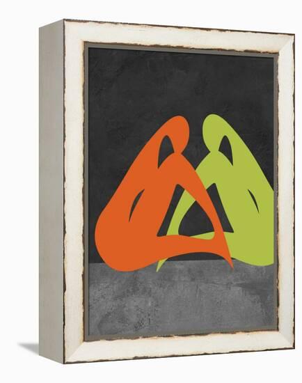 Orange and Green Women-Felix Podgurski-Framed Stretched Canvas