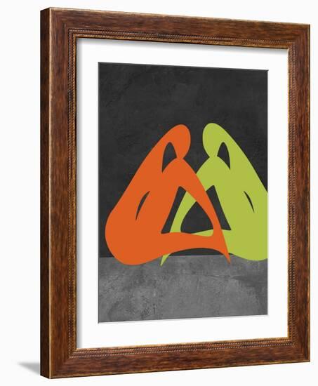 Orange and Green Women-Felix Podgurski-Framed Art Print