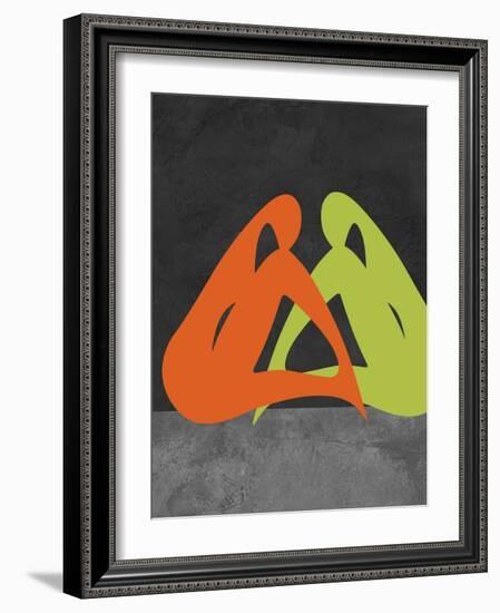 Orange and Green Women-Felix Podgurski-Framed Art Print