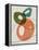 Orange and Olive Abstract Shapes-Eline Isaksen-Framed Stretched Canvas