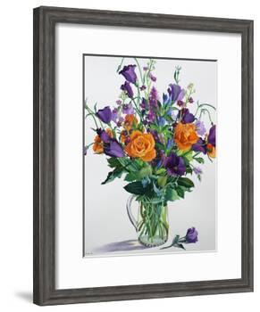 Orange and Purple Flowers-Christopher Ryland-Framed Giclee Print