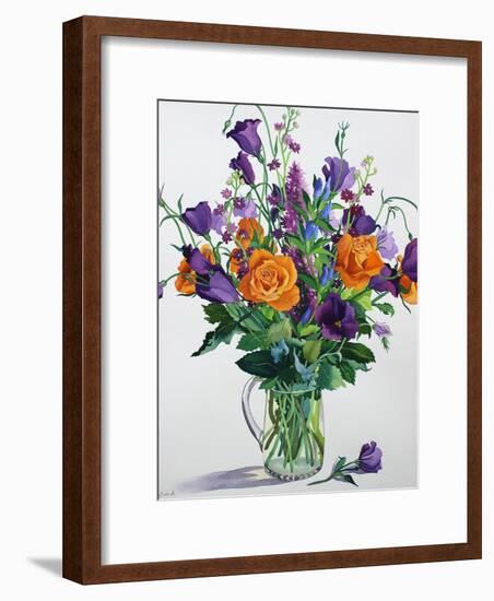 Orange and Purple Flowers-Christopher Ryland-Framed Giclee Print