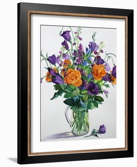 Orange and Purple Flowers-Christopher Ryland-Framed Giclee Print