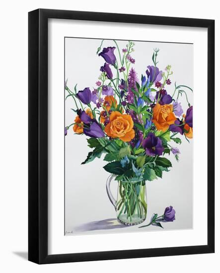 Orange and Purple Flowers-Christopher Ryland-Framed Giclee Print