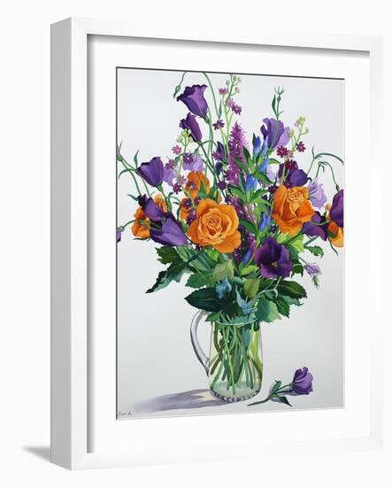 Orange and Purple Flowers-Christopher Ryland-Framed Giclee Print