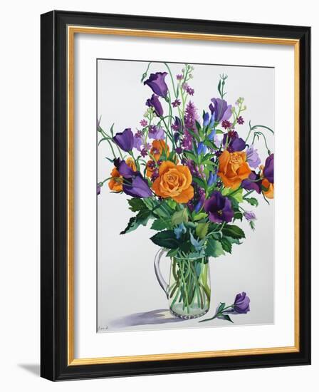 Orange and Purple Flowers-Christopher Ryland-Framed Giclee Print