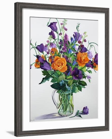 Orange and Purple Flowers-Christopher Ryland-Framed Giclee Print