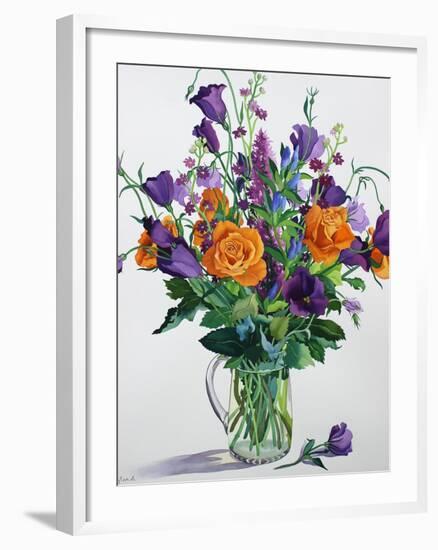 Orange and Purple Flowers-Christopher Ryland-Framed Giclee Print