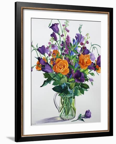 Orange and Purple Flowers-Christopher Ryland-Framed Giclee Print