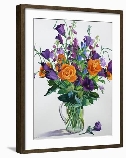 Orange and Purple Flowers-Christopher Ryland-Framed Giclee Print