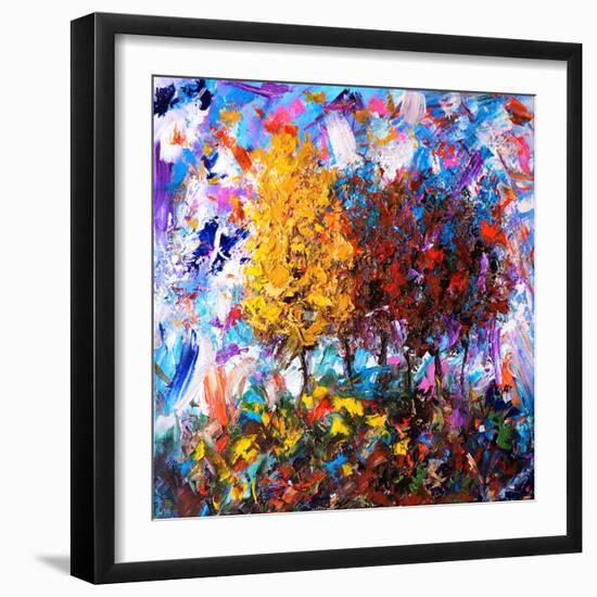 Orange and Red Tree-Joseph Marshal Foster-Framed Art Print