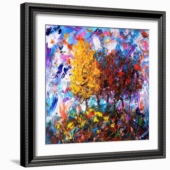 Orange and Red Tree-Joseph Marshal Foster-Framed Art Print