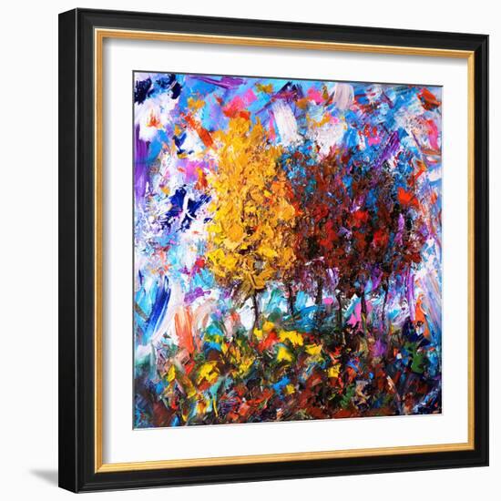 Orange and Red Tree-Joseph Marshal Foster-Framed Art Print