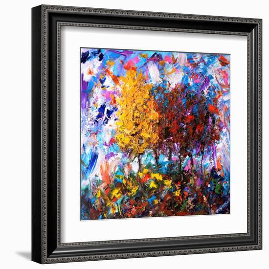 Orange and Red Tree-Joseph Marshal Foster-Framed Art Print