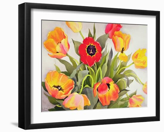 Orange and Red Tulips-Christopher Ryland-Framed Giclee Print