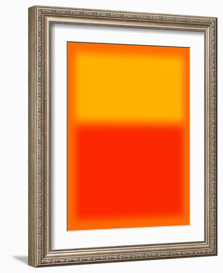 Orange and Red-Shelley Lake-Framed Art Print