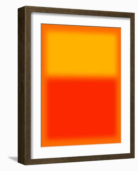 Orange and Red-Shelley Lake-Framed Art Print