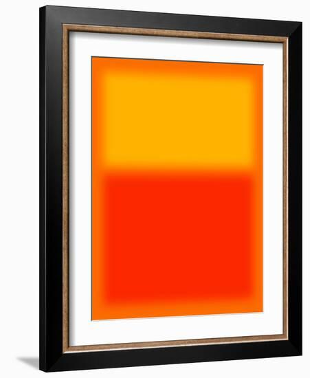 Orange and Red-Shelley Lake-Framed Art Print