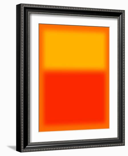 Orange and Red-Shelley Lake-Framed Art Print